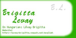 brigitta levay business card
